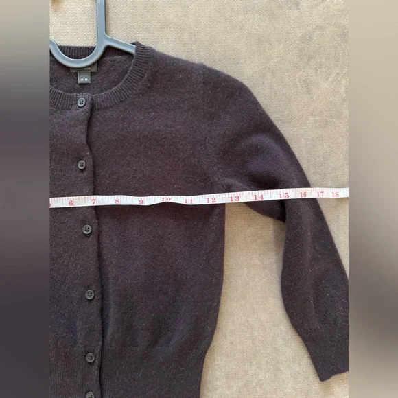 Crewcuts Girls' cashmere cardigan sweater XS (4/5) dark brown - Picture 4 of 5